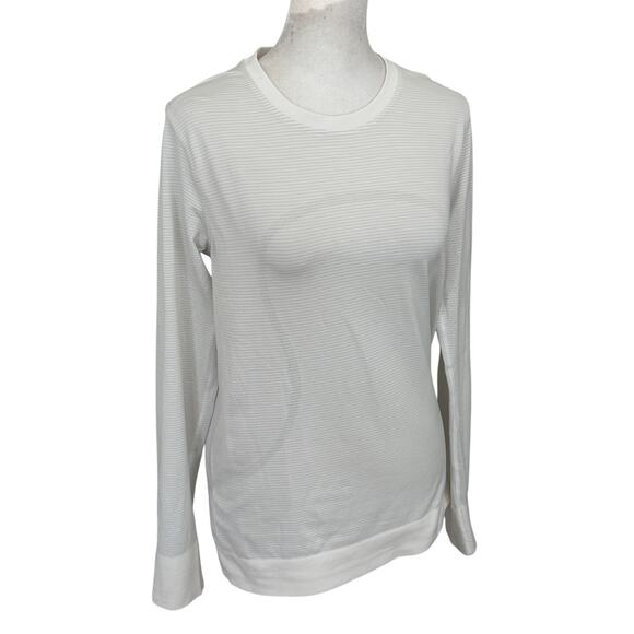 Lululemon White Swiftly Relaxed Long Sleeve Top Womens Size 8 - Picture 1 of 6